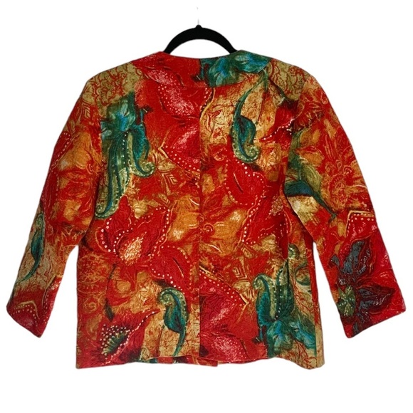 Chico’s Utopian Flower Amalia Button Front Jacket - Picture 6 of 9